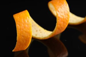 curly orange peel