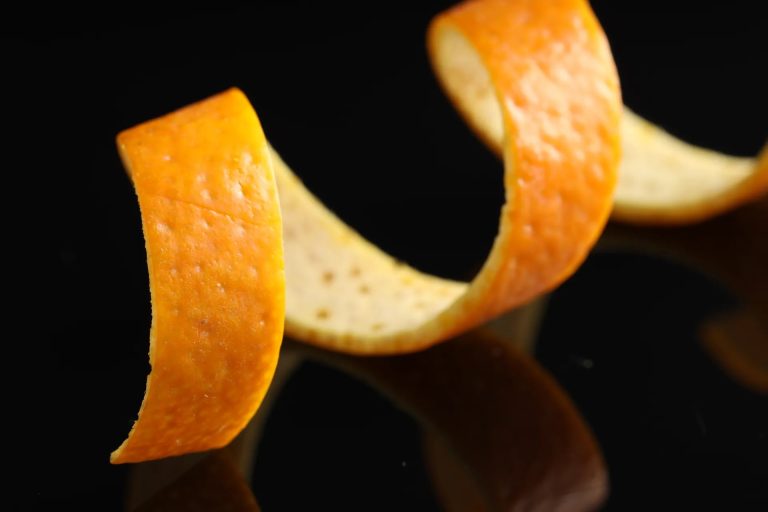 curly orange peel