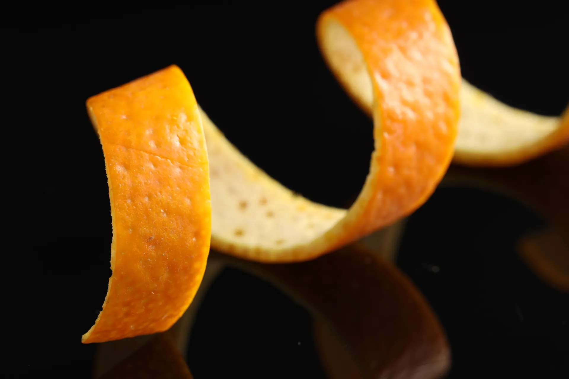 curly orange peel